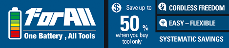 One Battery, All Tools | Save up to 50% when tou buy tool only, Systematic Savings | Cordless Freedom | Easy - Flexible